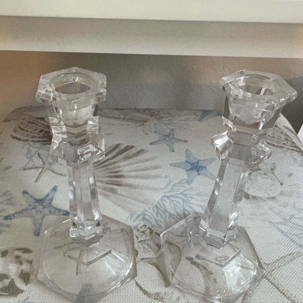 Elegant Crystal Candle Holders